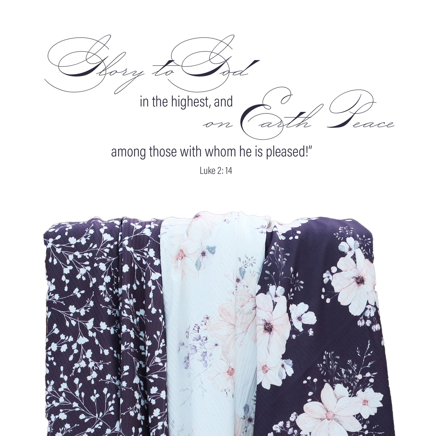 November Floral in Plum | Unbrushed Rib Knit Fabric