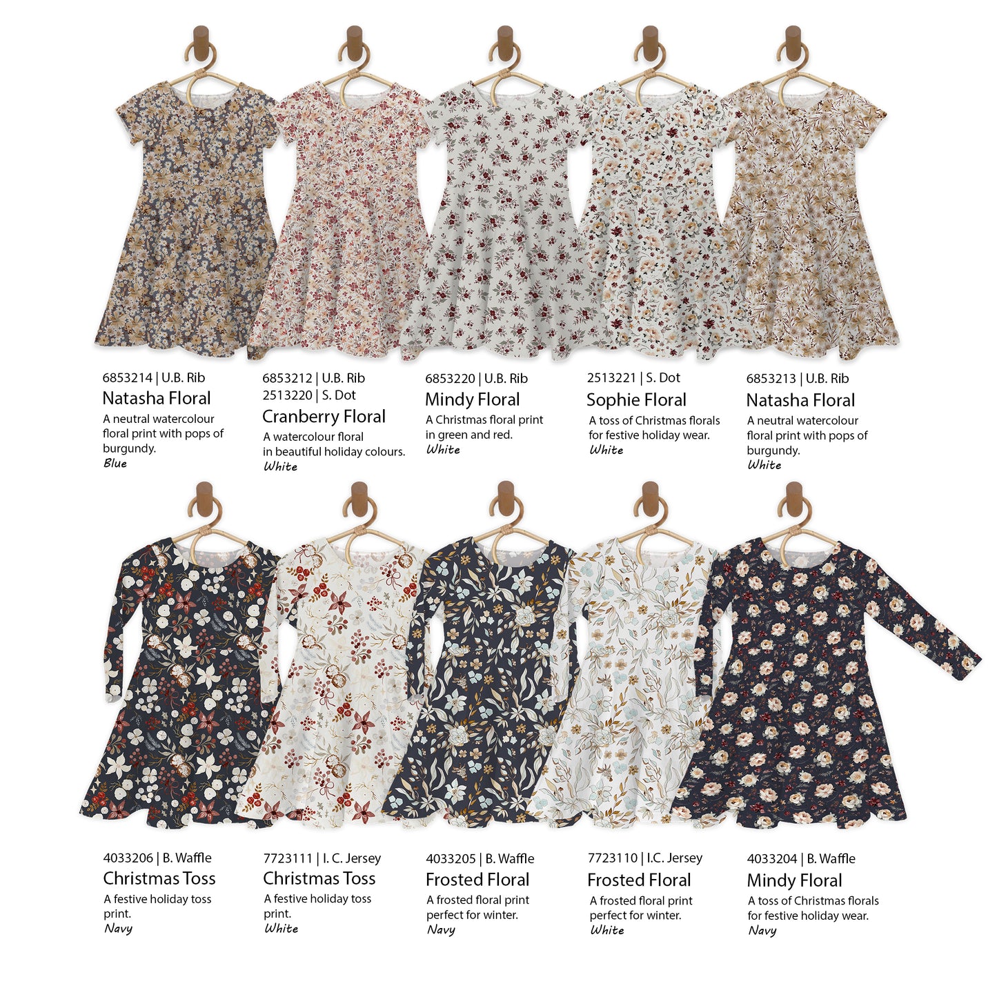 Cranberry Floral | Swiss Dot Knit Fabric