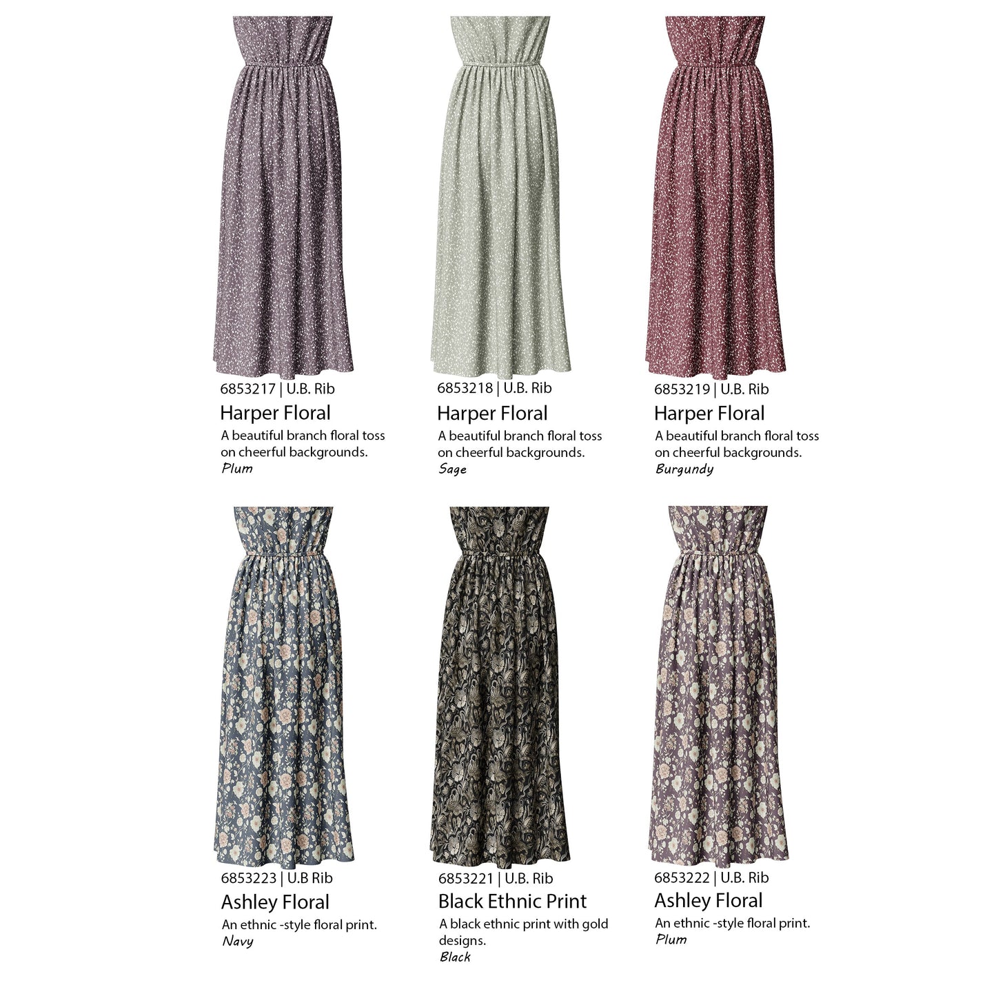 Harper Floral in Sage | Unbrushed Rib Knit Fabric
