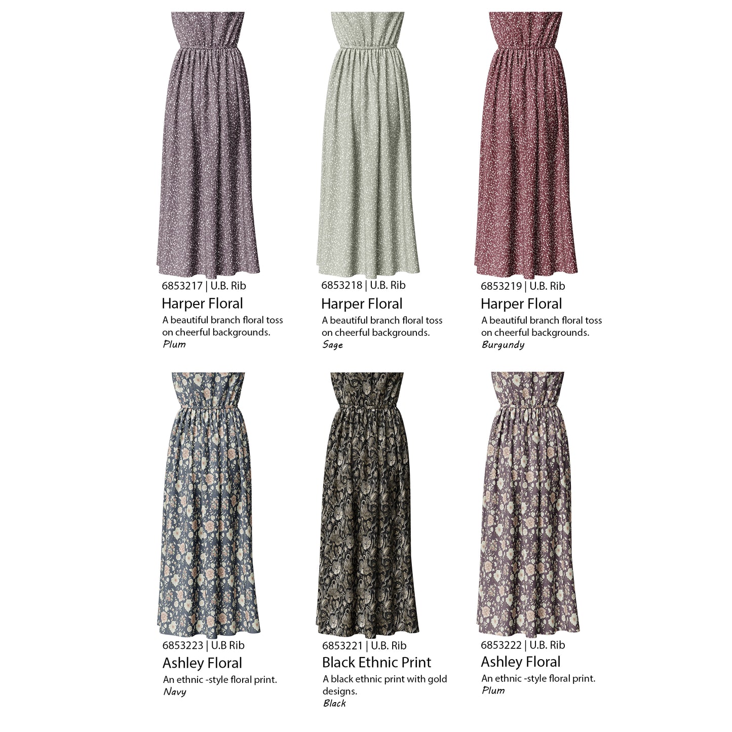 Ashley Floral in Plum | Unbrushed Rib Knit Fabric