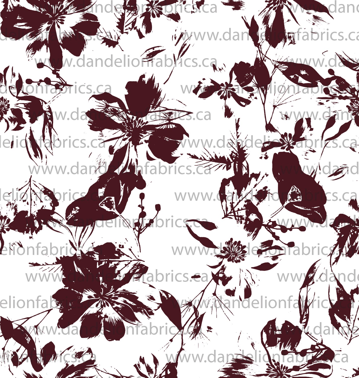 Willow Floral in Inverted Burgundy