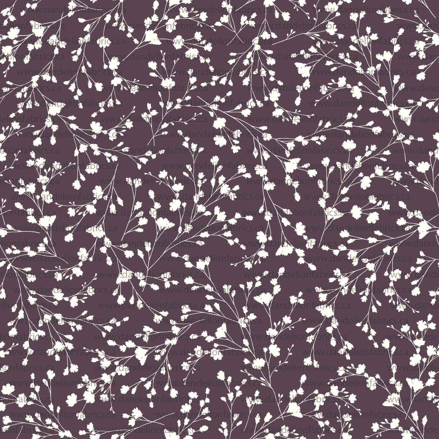 Harper Floral in Plum | Unbrushed Rib Knit Fabric