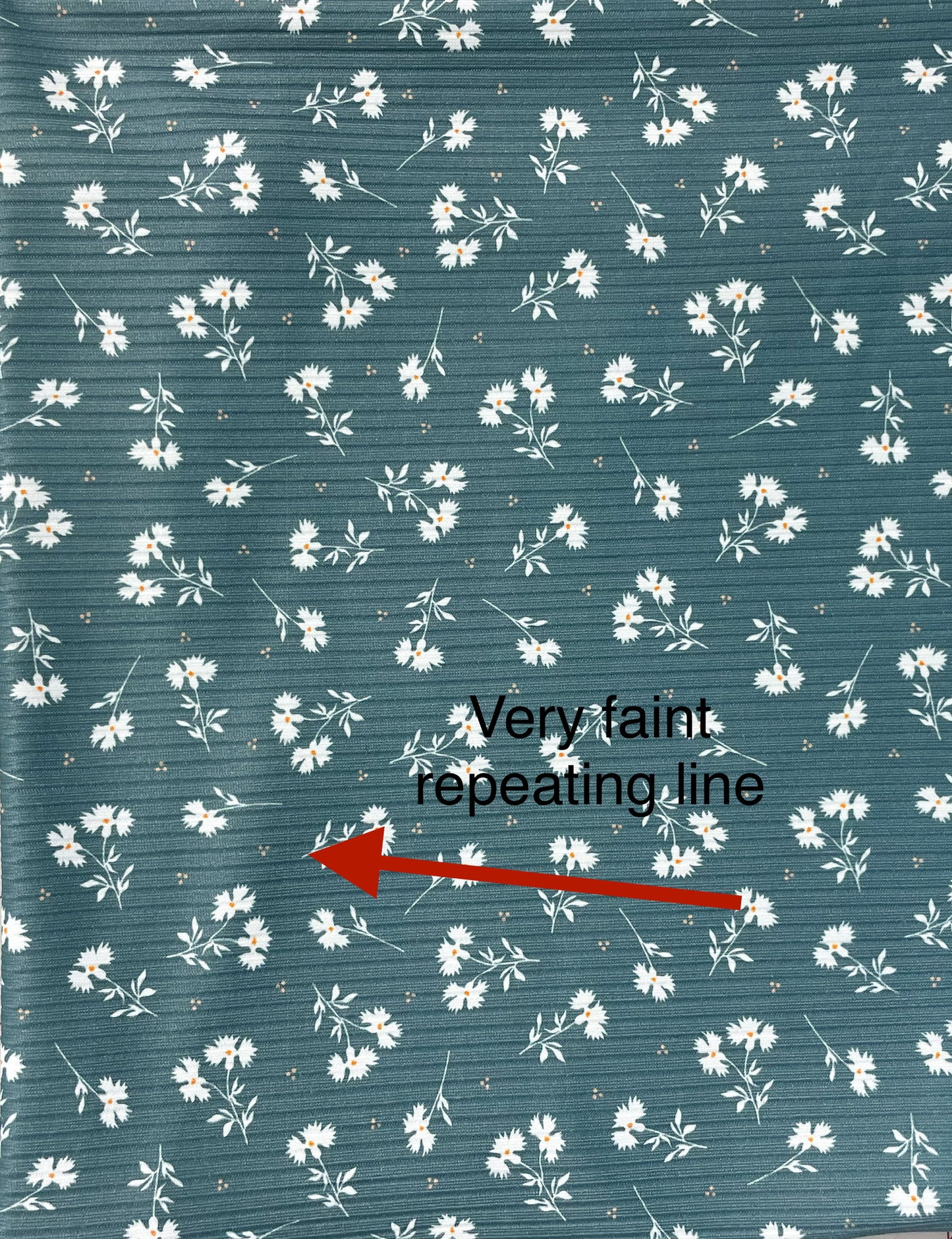 FLAW NOTICE: Briley Floral in Ocean Bay Blue | Unbrushed Rib Knit Fabric | SOLD BY THE FULL BOLT