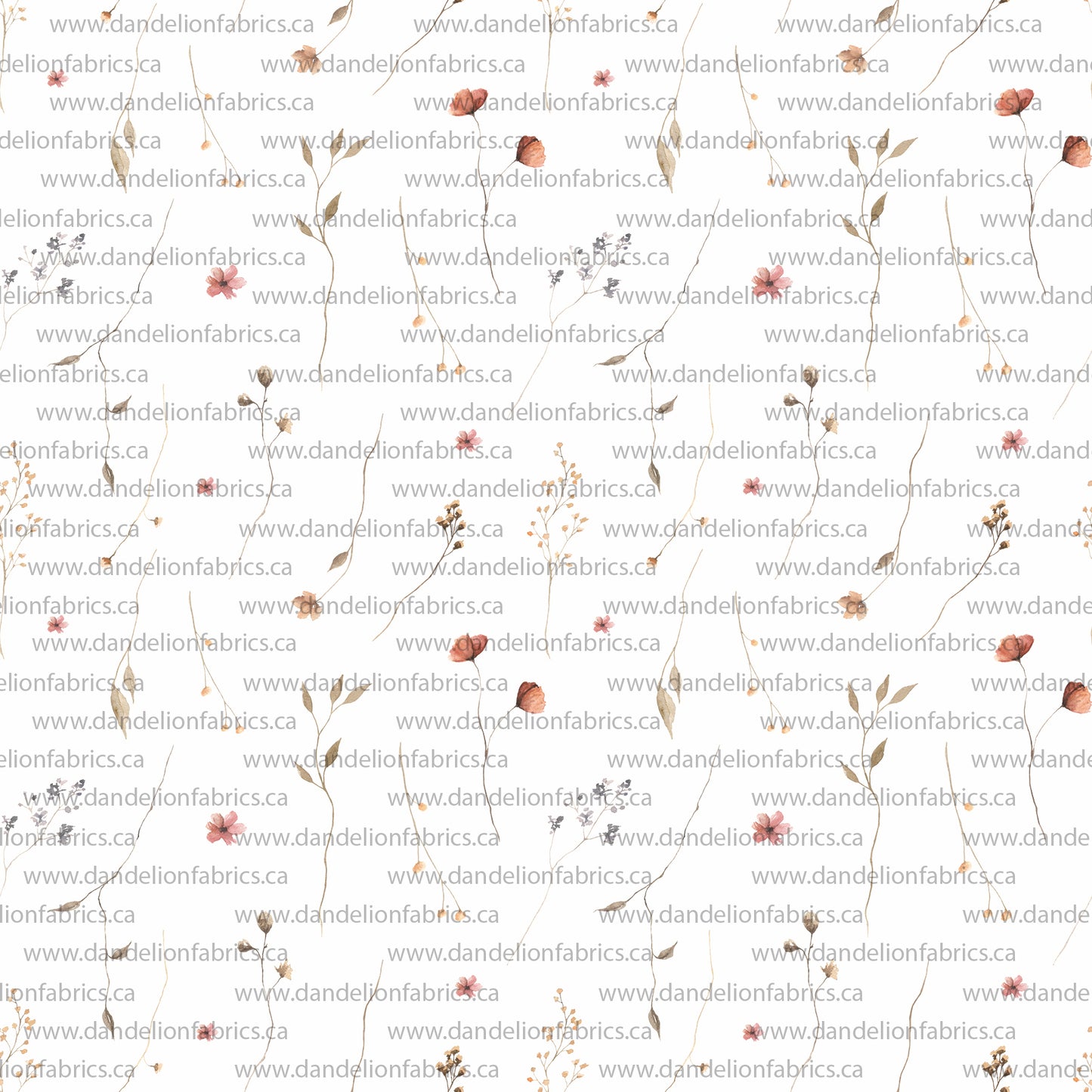 Charlotte Floral in White | DTY Knit Fabric | SOLD BY THE FULL BOLT