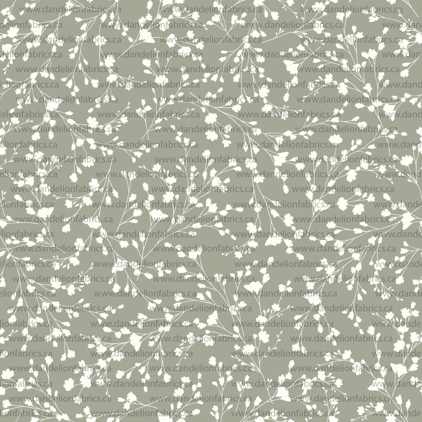 Harper Floral in Sage | Unbrushed Rib Knit Fabric