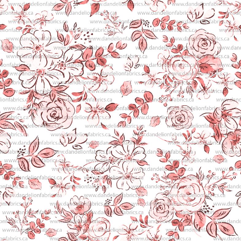 Everly Floral | Brushed Rib Knit Fabric | SOLD BY THE FULL BOLT