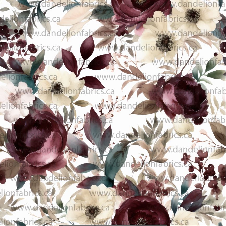 Gertie Floral | Unbrushed Rib Knit Fabric