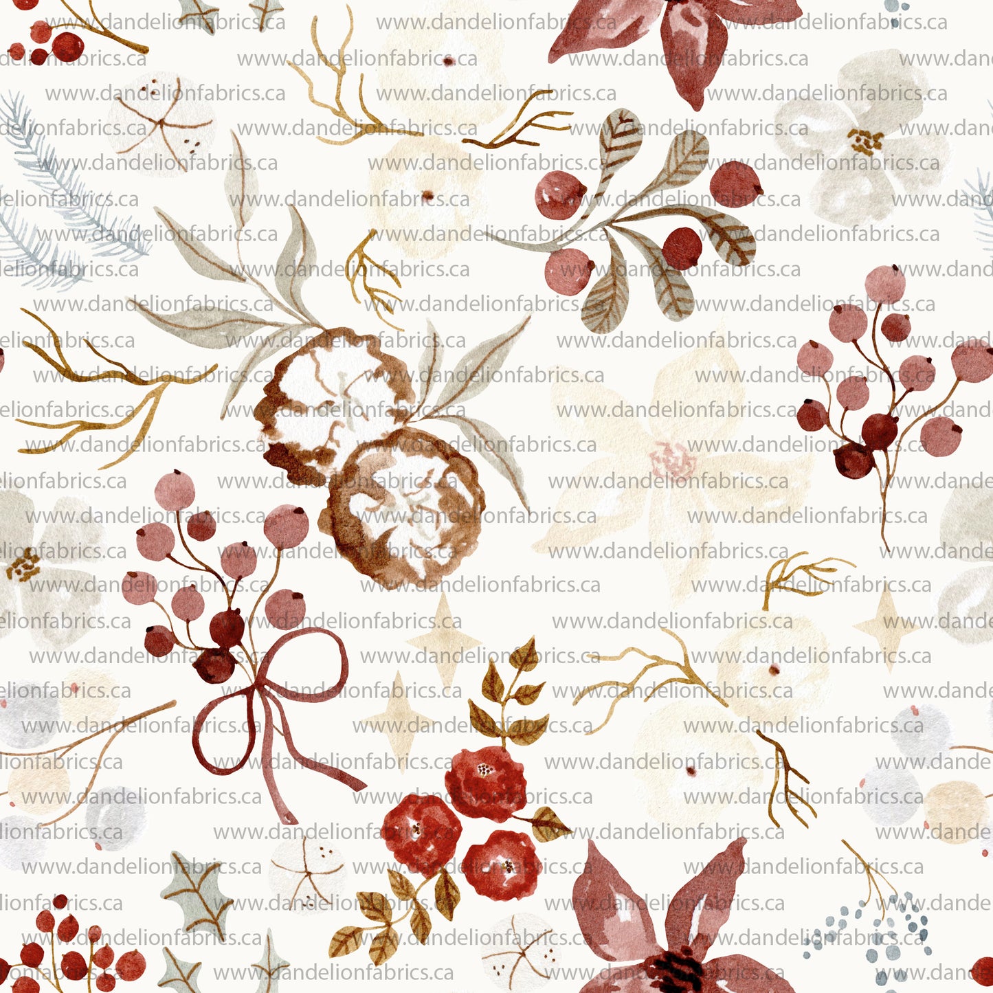 Christmas Toss in White | Imitation Cotton Jersey Knit Fabric