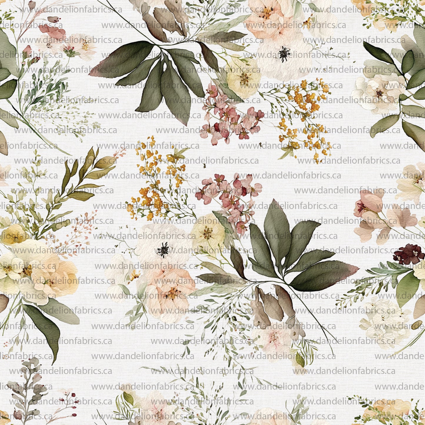 Emma Floral | Swiss Dot Knit Fabric | SOLD BY THE FULL BOLT