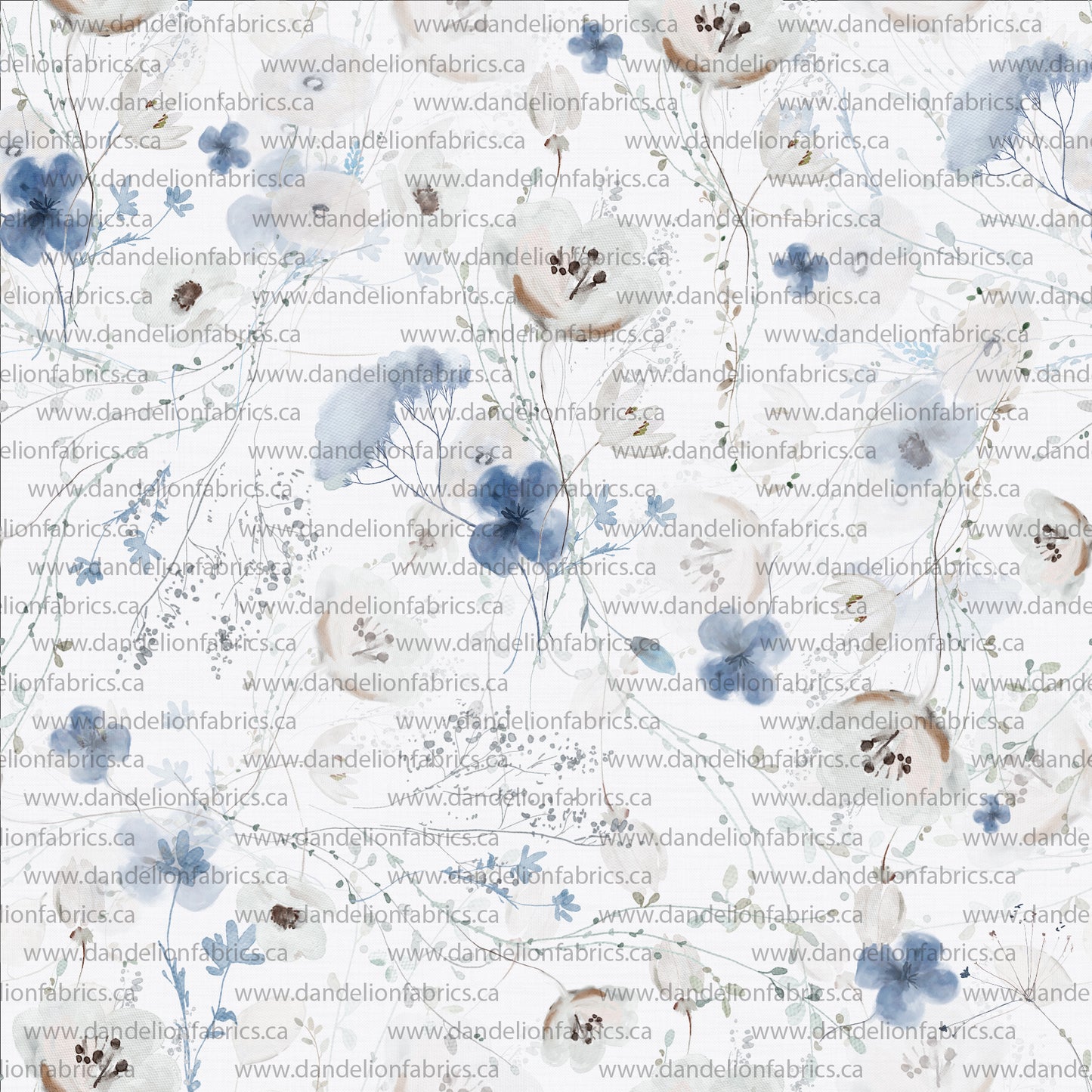 Willa Floral | Unbrushed Rib Knit Fabric
