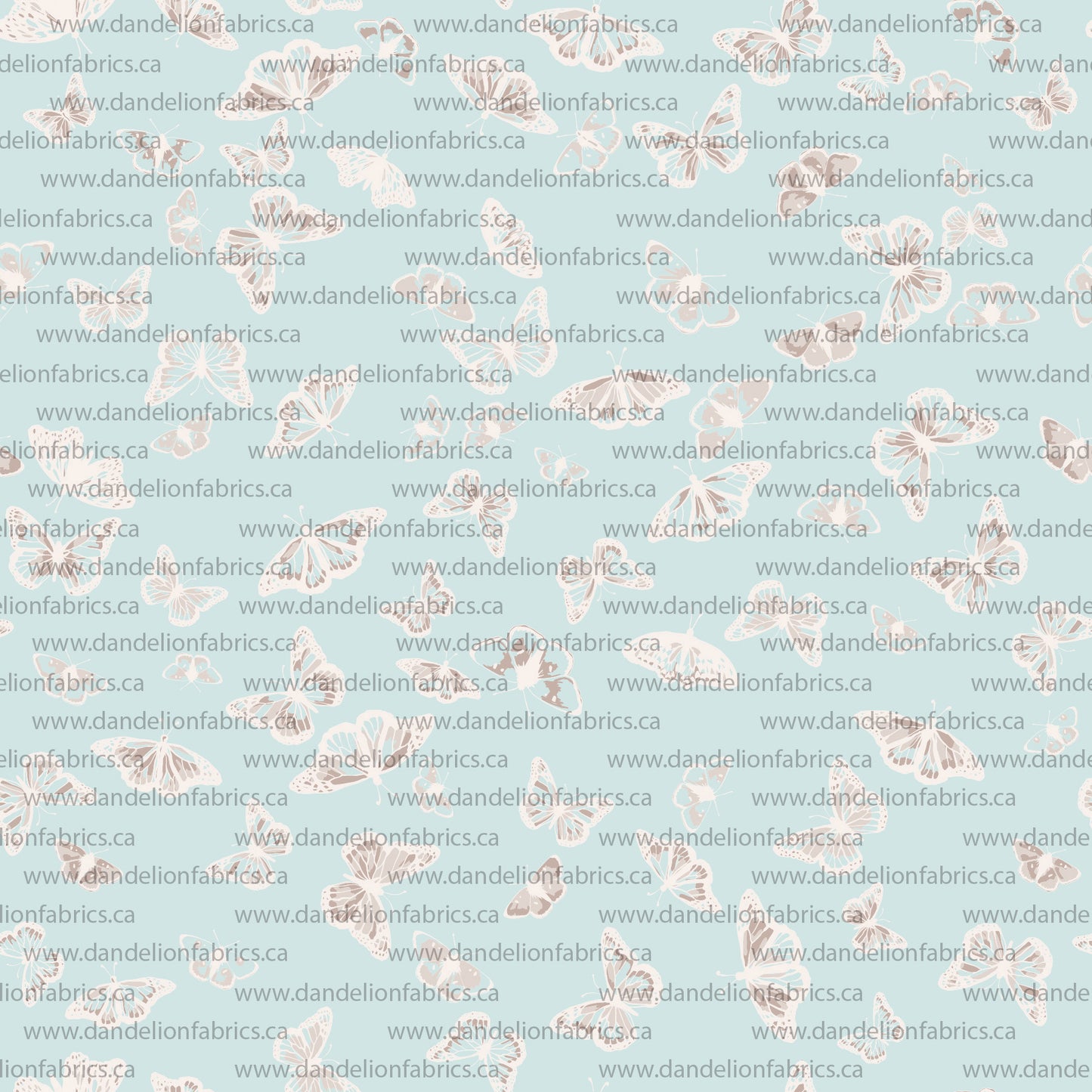Naomi Butterfly Print in Blue | Brushed Mini Rib Knit Fabric | SOLD BY THE FULL BOLT