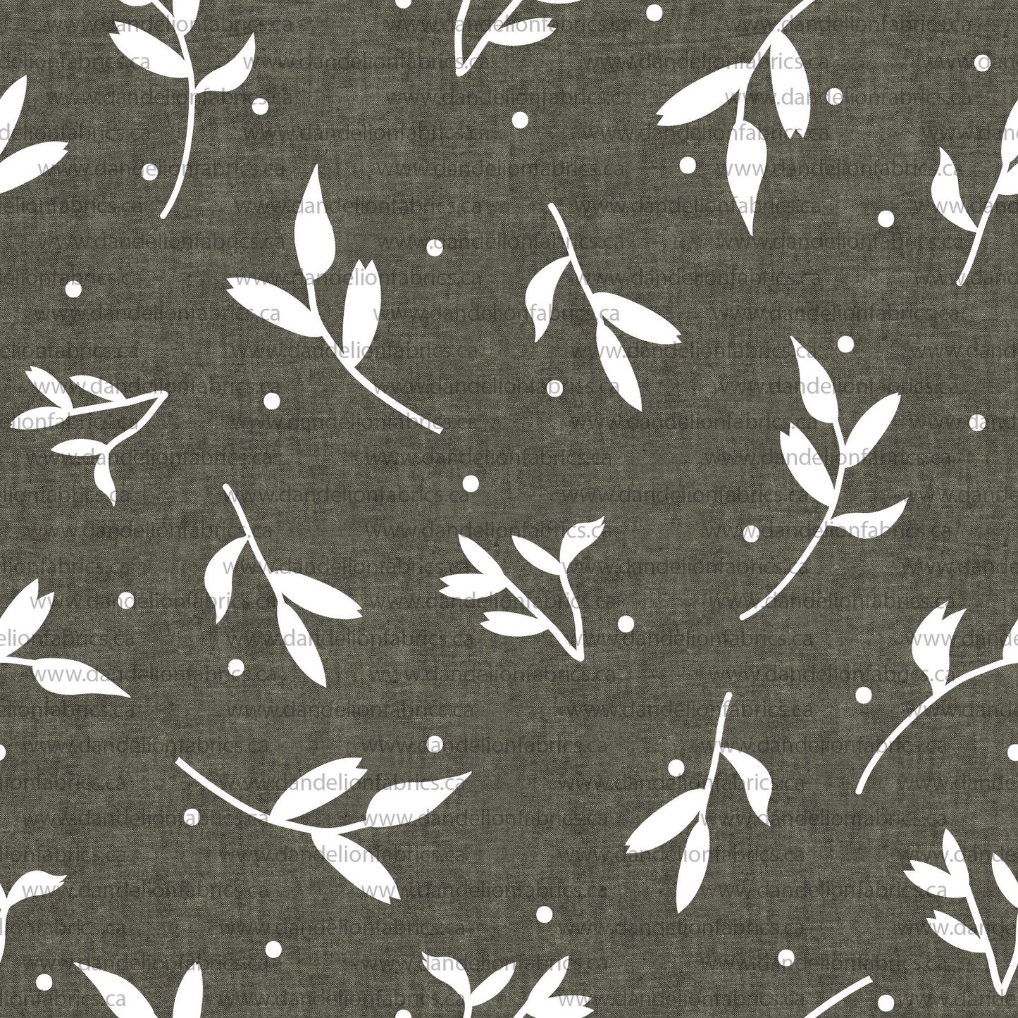 Gigi Leaf Print in Olive | Mini Rib Knit Fabric | SOLD BY THE FULL BOLT
