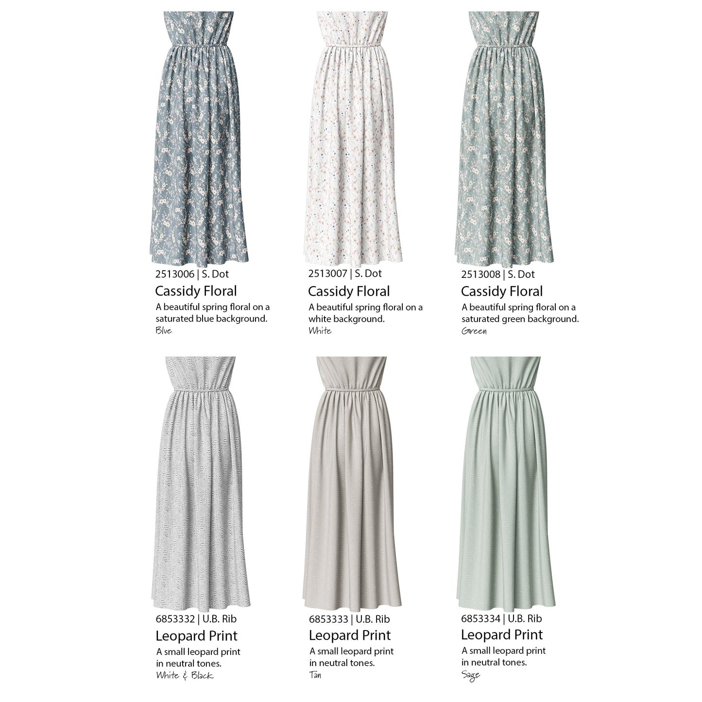 Leopard Print in Sage | Unbrushed Rib Knit Fabric