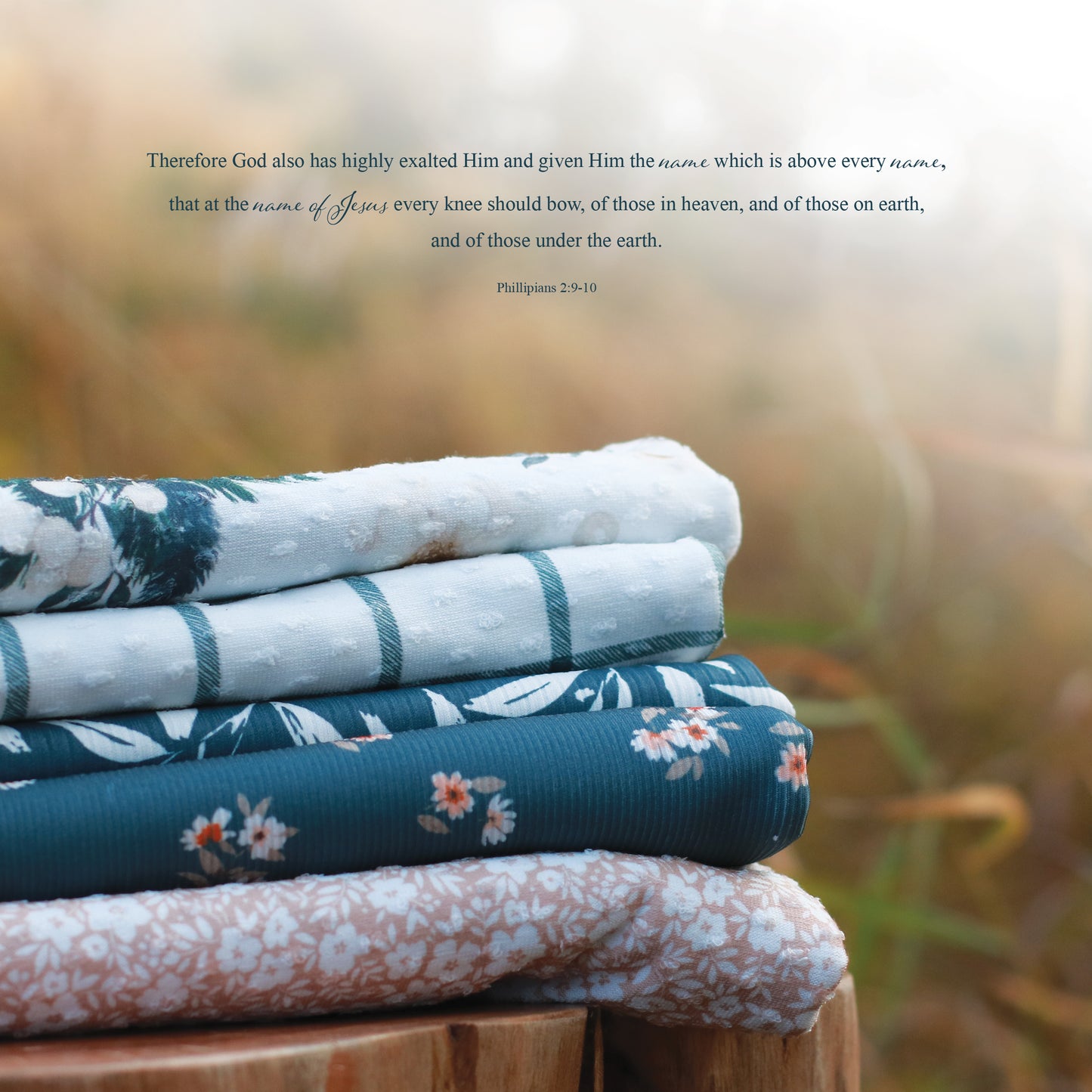 Farmhouse Plaid in Green & White | Swiss Dot Knit Fabric