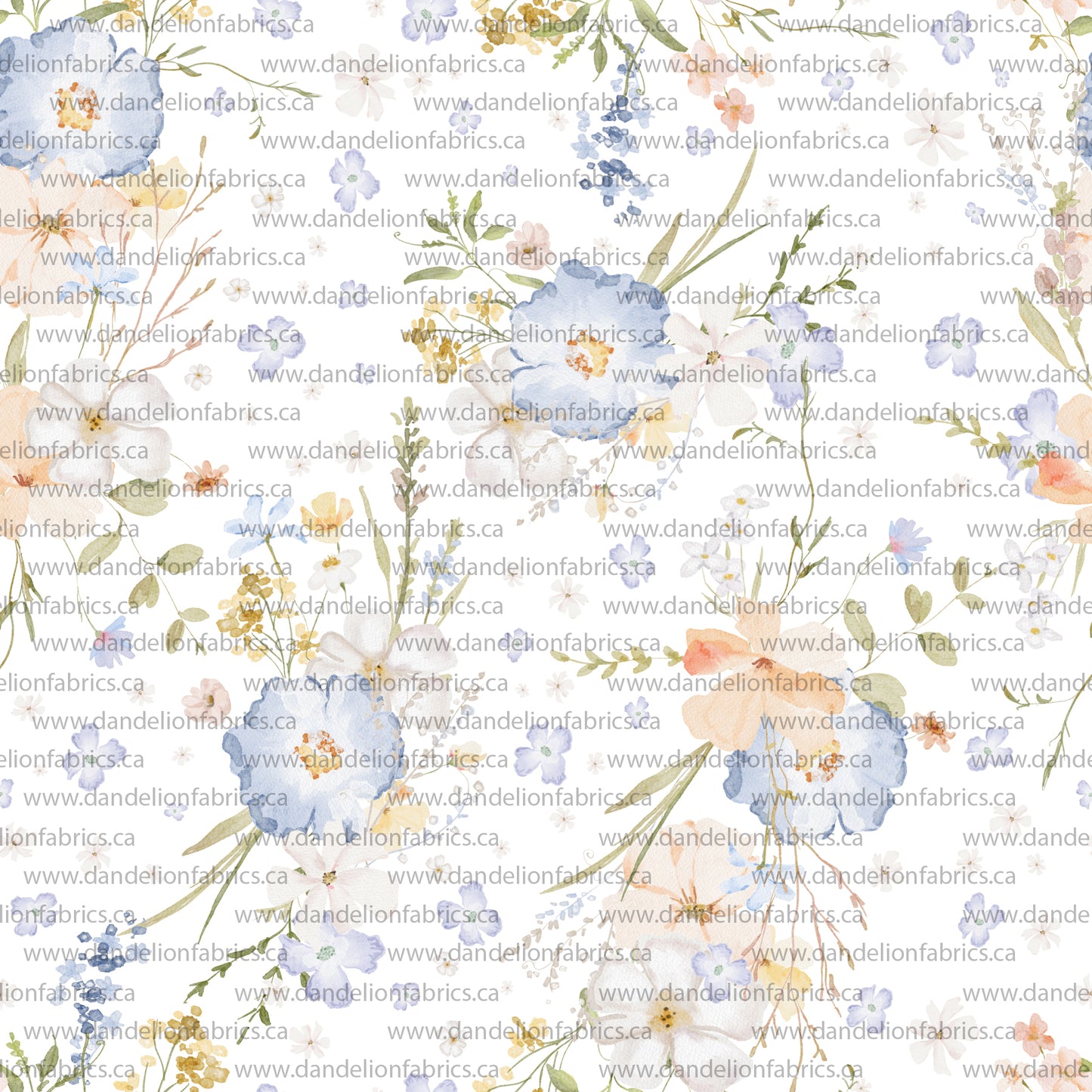 Neveah Floral in White | Unbrushed Rib Knit Fabric