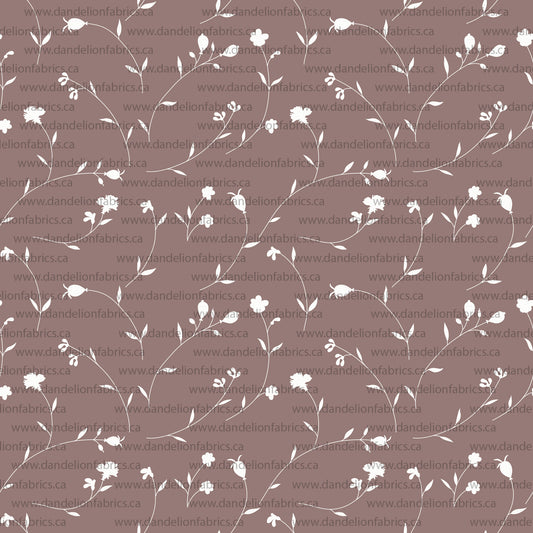 Neveah Floral in Antler | Unbrushed Rib Knit Fabric | SOLD BY THE FULL BOLT