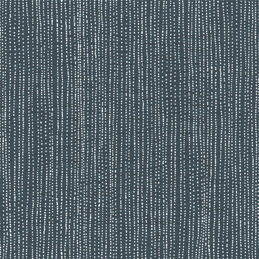 Rain Stripes in Navy | DTY Knit Fabric | SOLD BY THE FULL BOLT