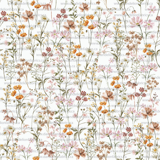 Payton Floral | Unbrushed Rib Knit Fabric | SOLD BY THE FULL BOLT