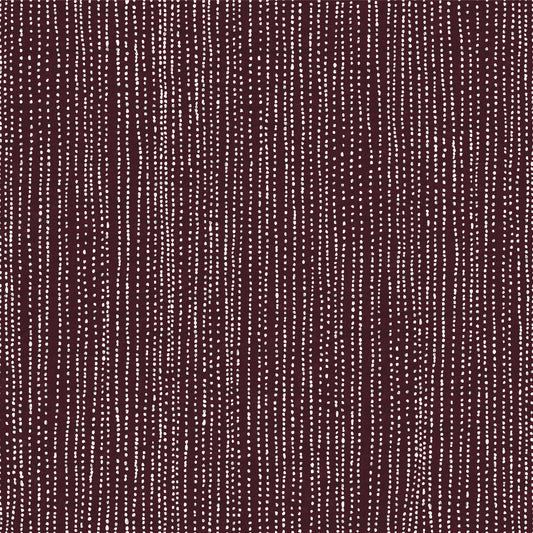 Rain Stripes in Burgundy | Unbrushed Rib Knit Fabric