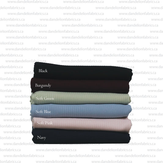 Calgary Rib Kit Fabric | Black