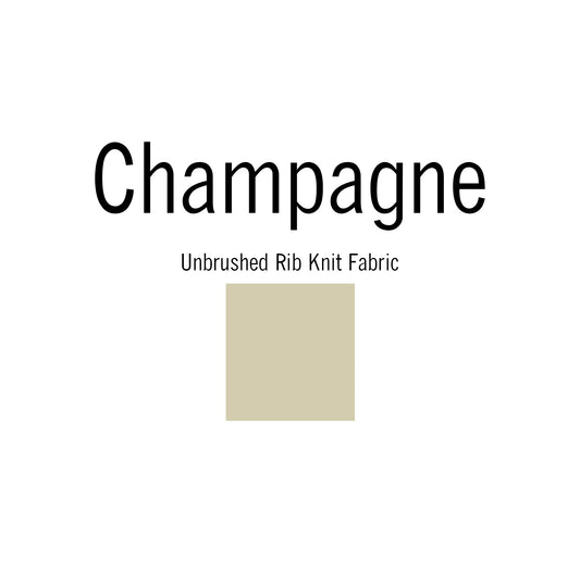 Champagne Solid | Unbrushed Rib Knit Fabric