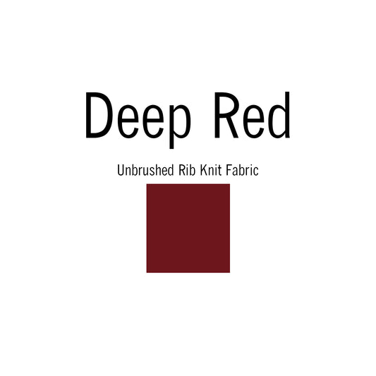 Deep Red Solid | Unbrushed Rib Knit Fabric