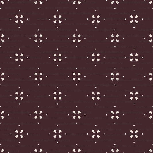 Flaw Note, See Below | Diamond Print in Burgundy | Mini Rib Knit Fabric