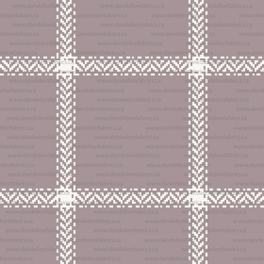 Window Plaid in Dusty Lilac | Jasper Rib Knit Fabric