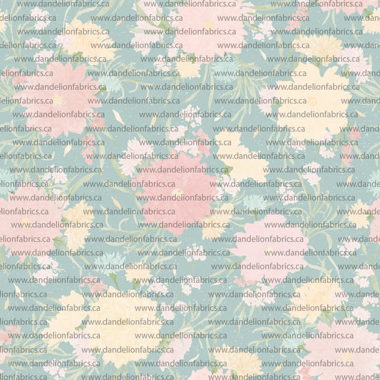 Elizabeth Floral in Blue | Swiss Dot Knit Fabric