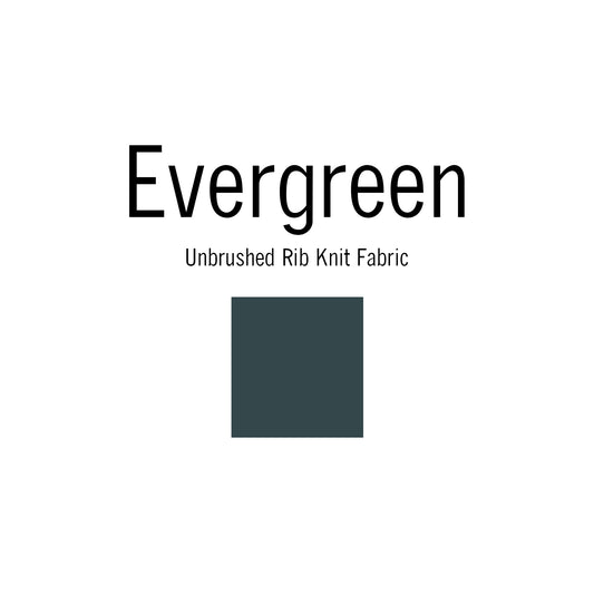 Evergreen Solid | Unbrushed Rib Knit Fabric