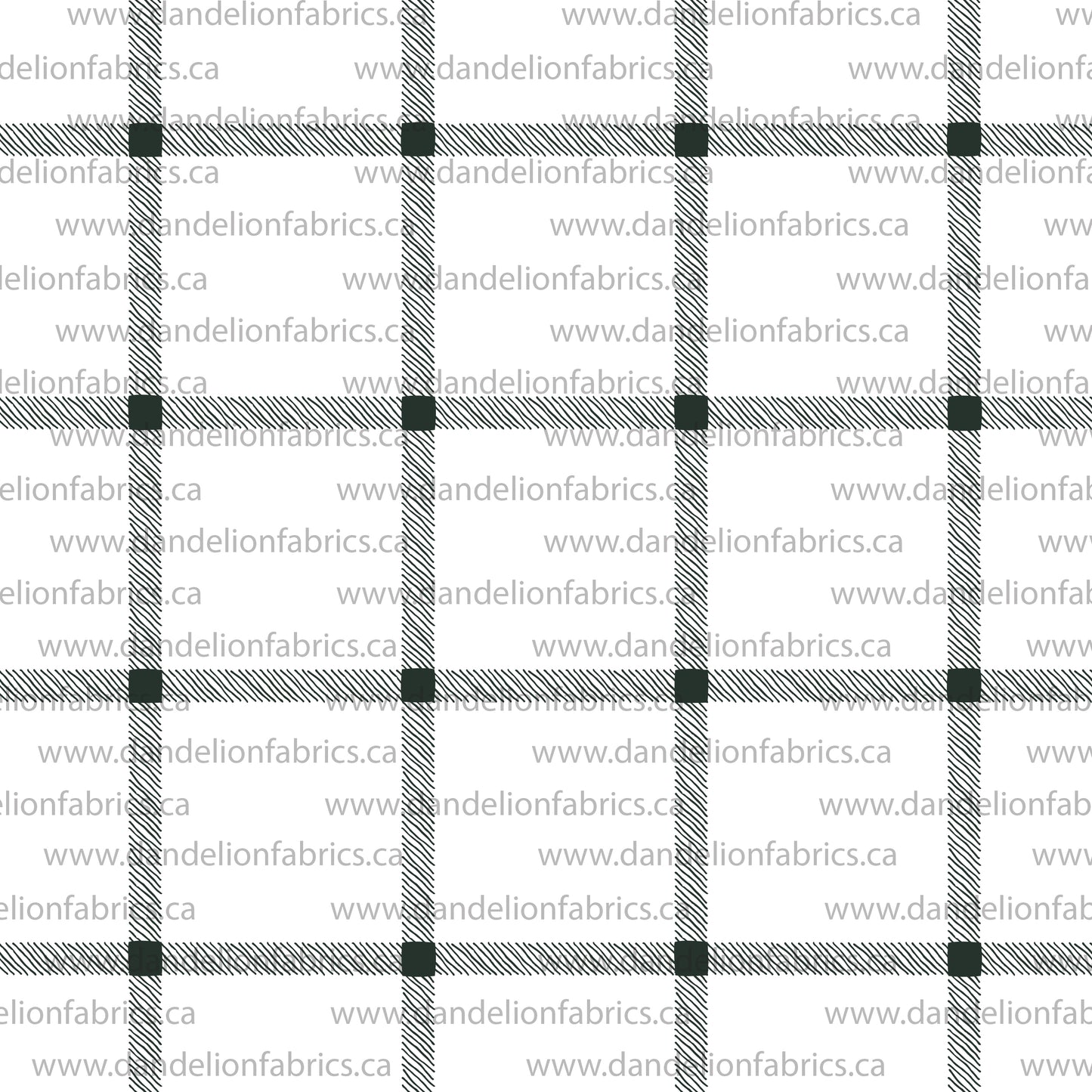 Farmhouse Plaid in Green & White | Swiss Dot Knit Fabric