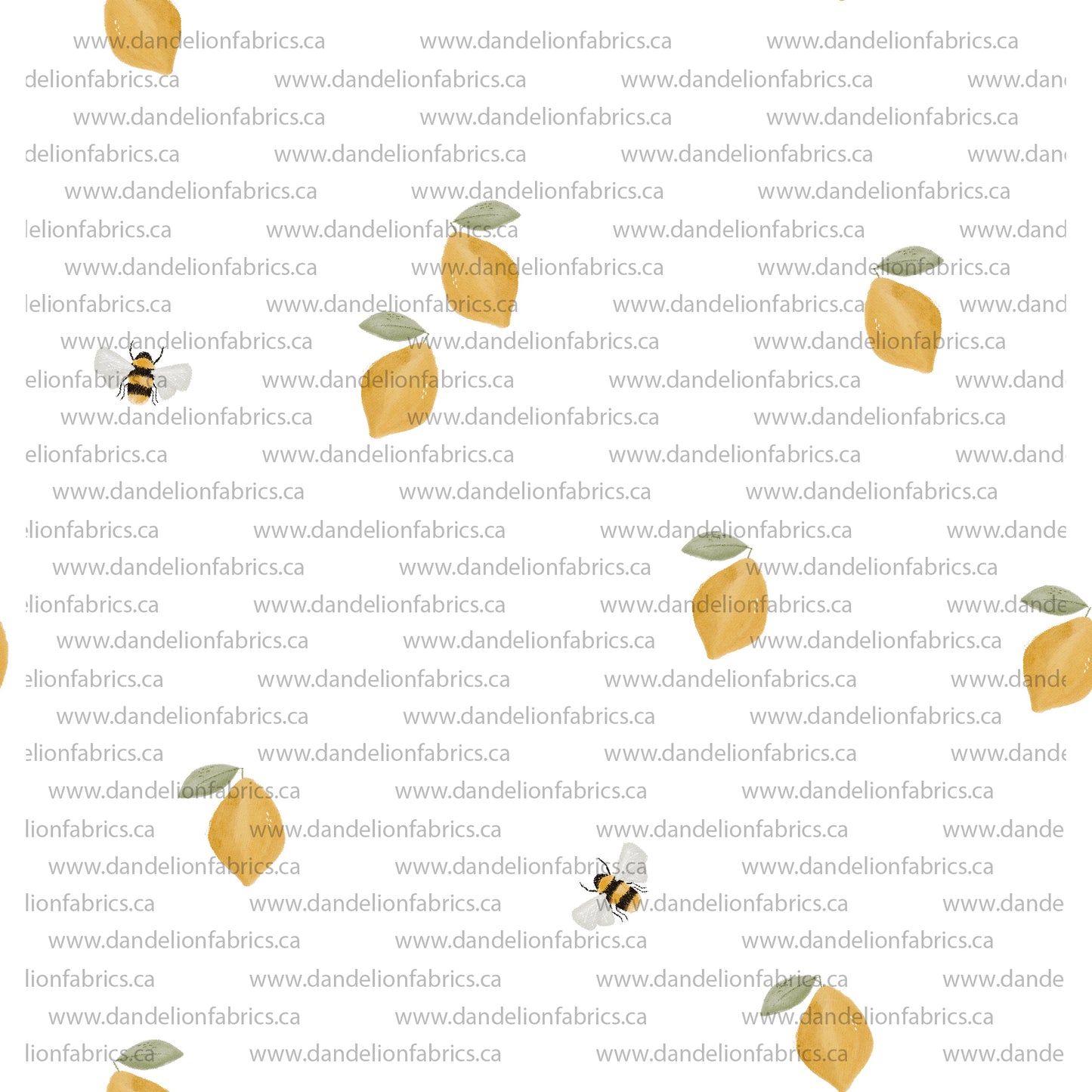 Bees & Lemons | Swiss Dot Knit Fabric