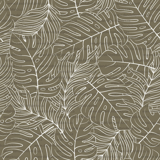 Autumn Leaf in Olive | Unbrushed Rib Knit Fabric | SOLD BY THE FULL BOLT
