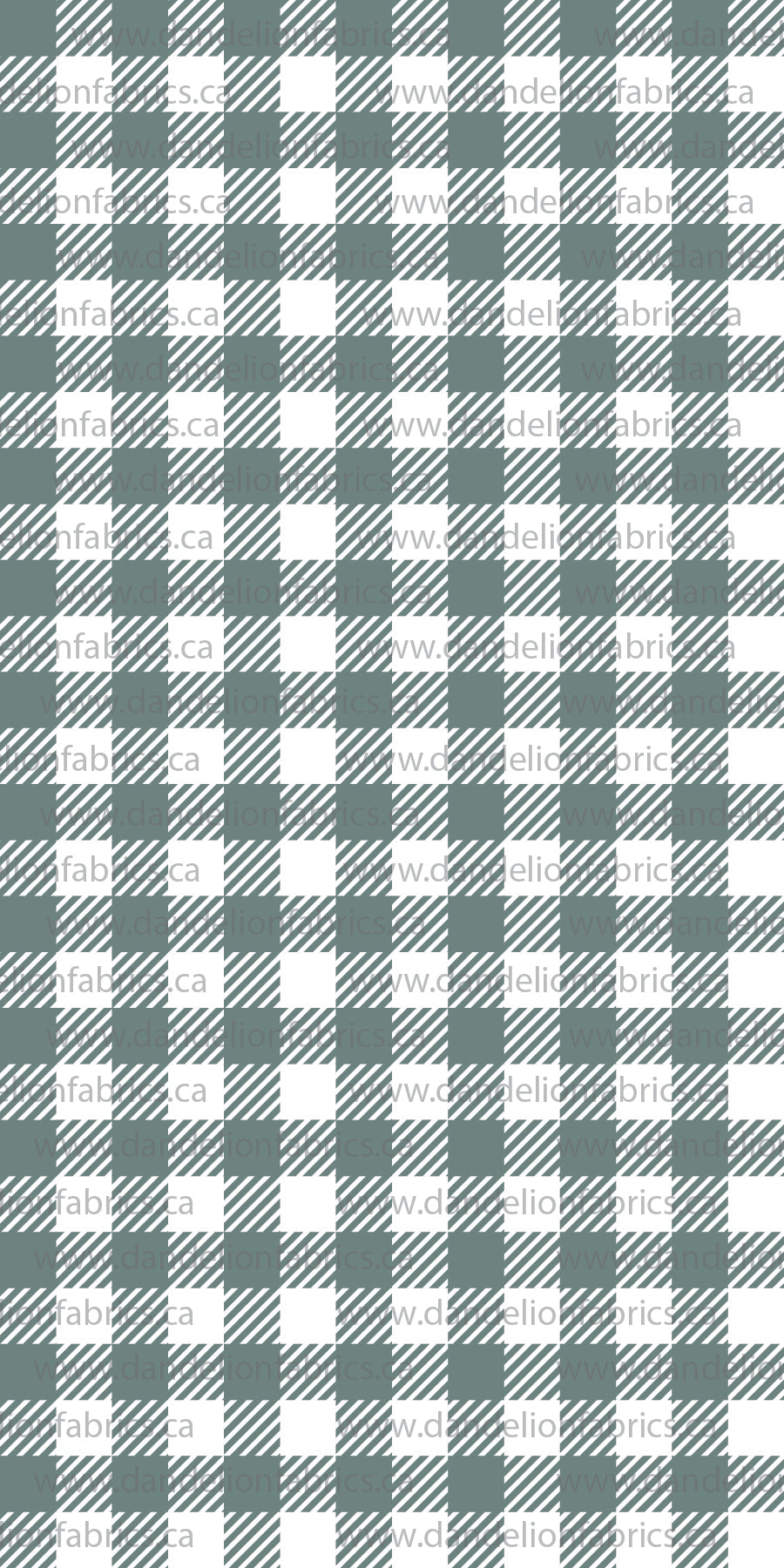 Spring Gingham in Mint Blue | Unbrushed Rib Knit Fabric