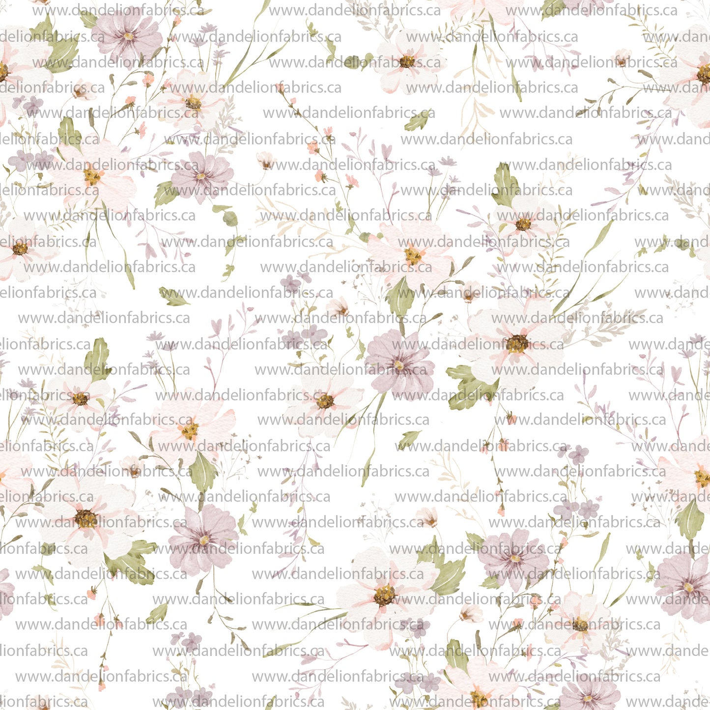 Erica Floral in White | Swiss Dot Knit Fabric