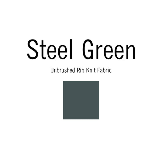 Steel Green Solid | Unbrushed Rib Knit Fabric