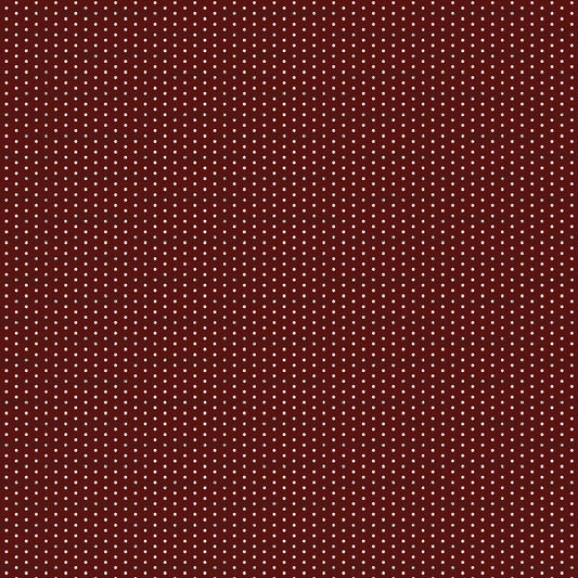 Polka Dots in Deep Red | Unbrushed Rib Knit Fabric
