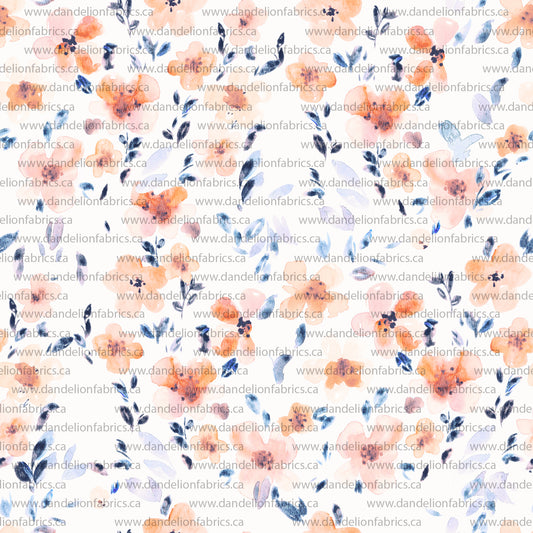 Lottie Floral in White | Swiss Dot Knit Fabric