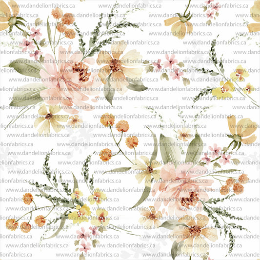Callie Floral | Swiss Dot Knit Fabric