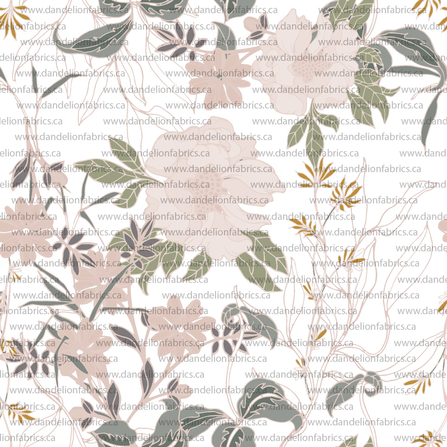 Retro Floral | Swiss Dot Knit Fabric