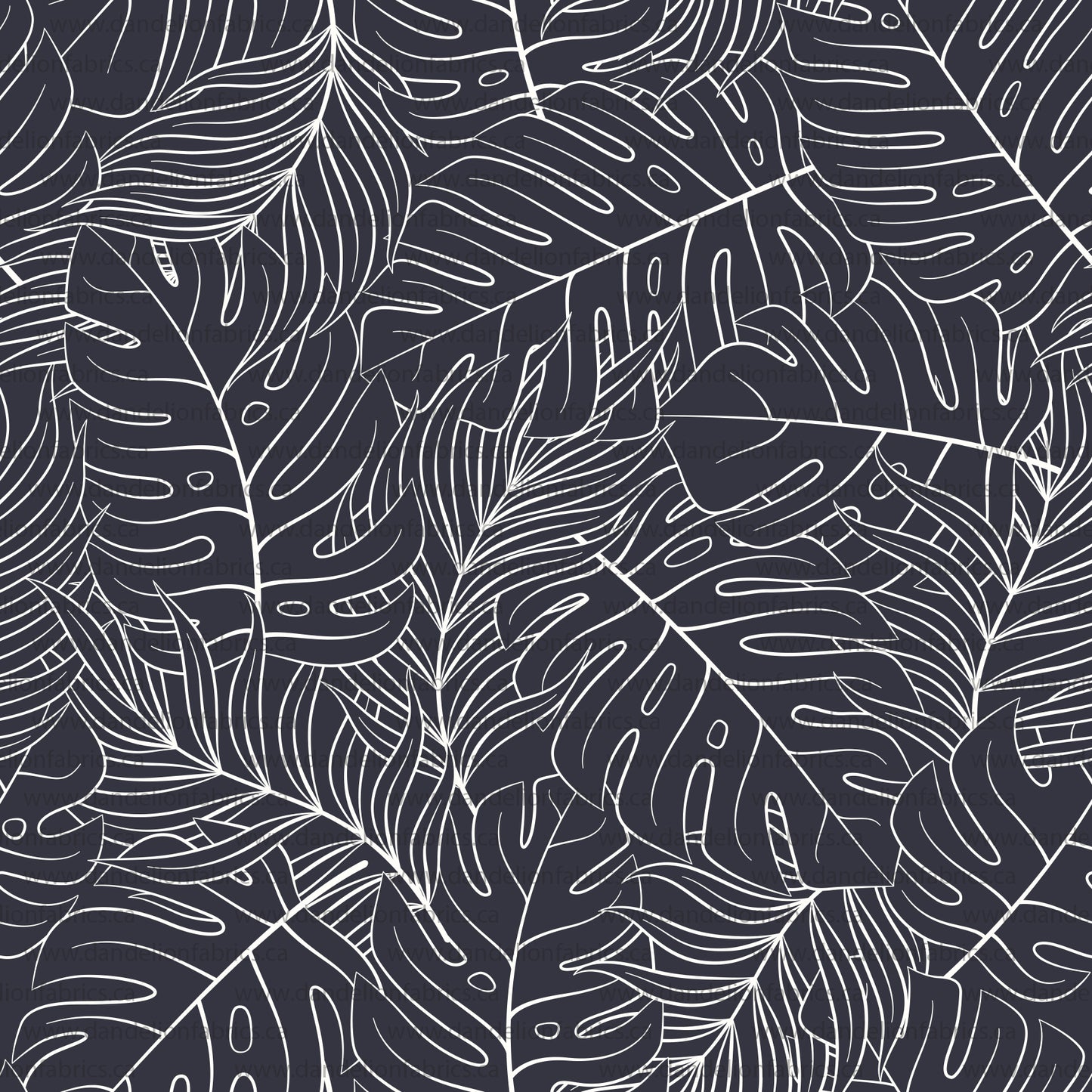 Autumn Leaf in Polar Night | Unbrushed Rib Knit Fabric | SOLD BY THE FULL BOLT