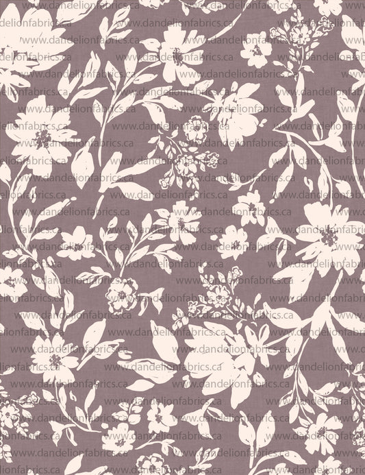 Taylor Floral in Orchid Purple | Pebble Stone Knit Fabric