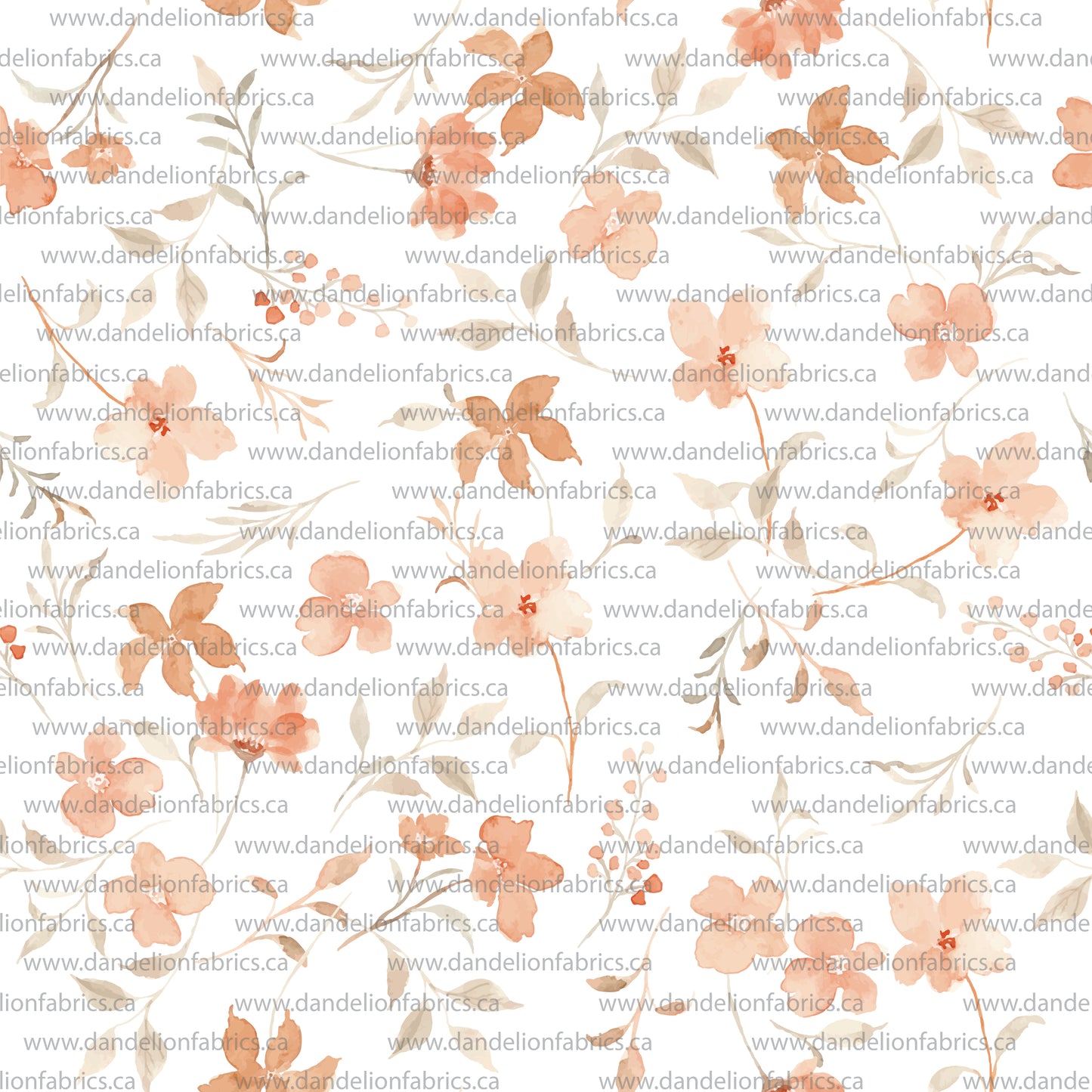 Sarah Floral | Unbrushed Rib Knit Fabric