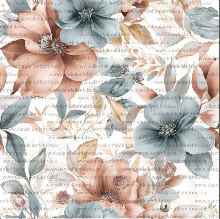 Gentry Floral | Swiss Dot Knit Fabric