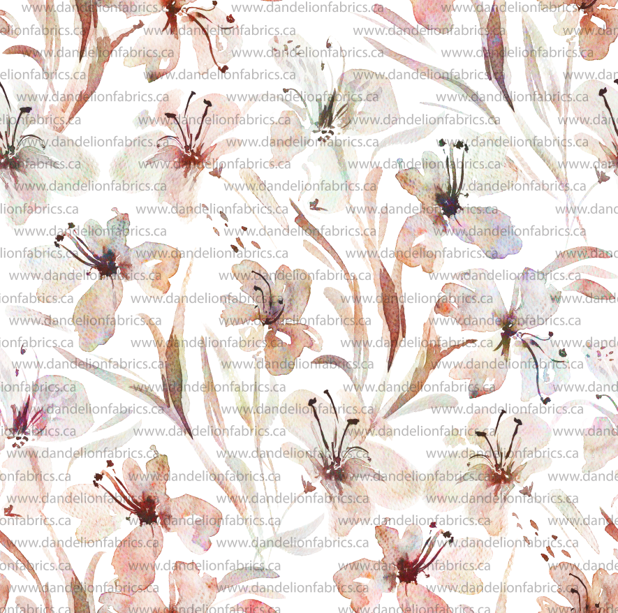 Kinsley Watercolour Floral | Brushed Rib Knit Fabric | SOLD BY THE FULL BOLT