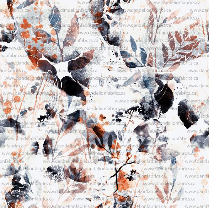Beth Fall Foliage Print | DTY Knit Fabric | SOLD BY THE FULL BOLT