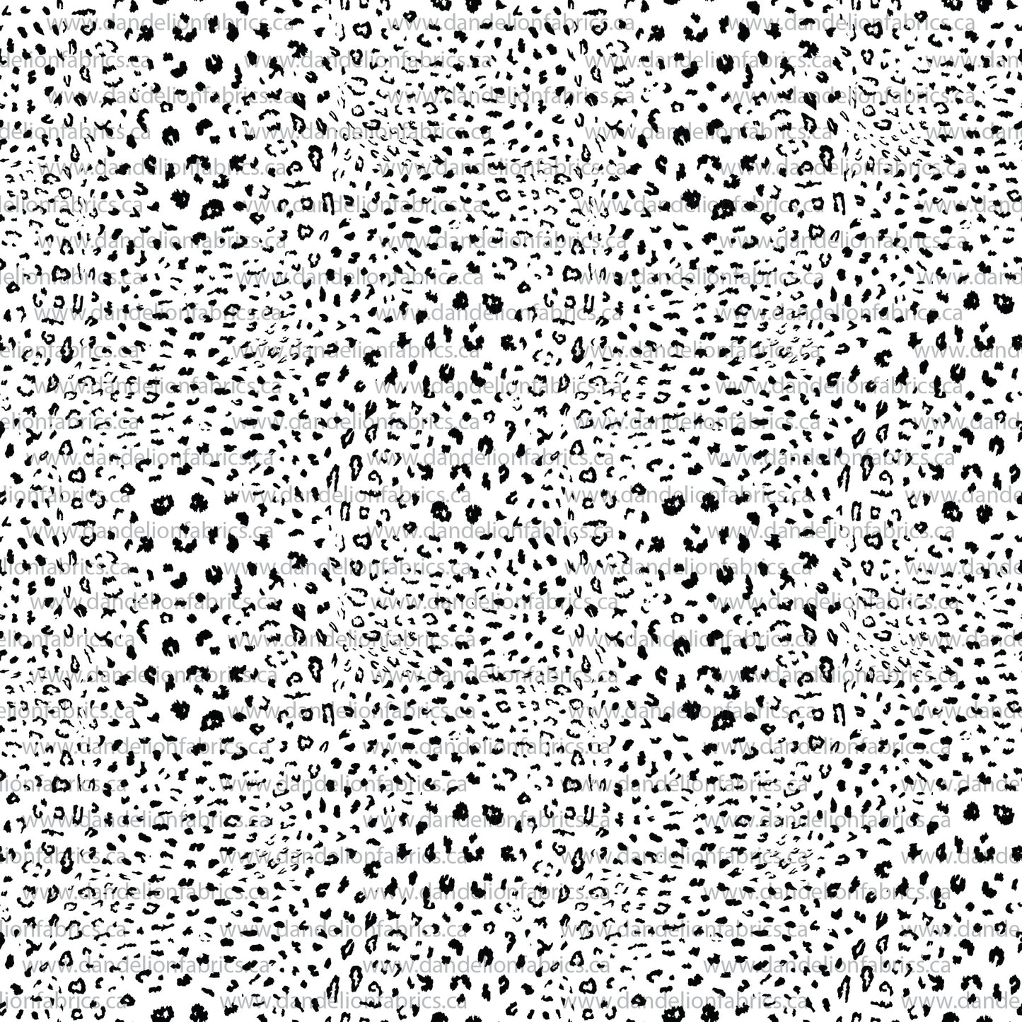 Leopard Print in White & Black | Unbrushed Rib Knit Fabric