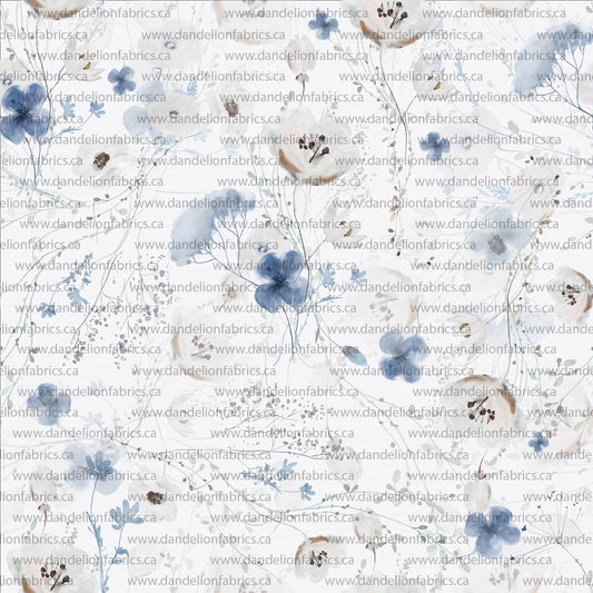Willa Floral | Unbrushed Rib Knit Fabric