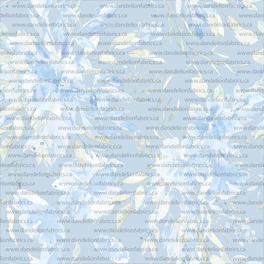 Madelyn Floral in Blue | Calgary Rib Knit Fabric