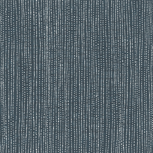 Rain Stripes in Navy | Mini Rib Knit Fabric | SOLD BY THE FULL BOLT